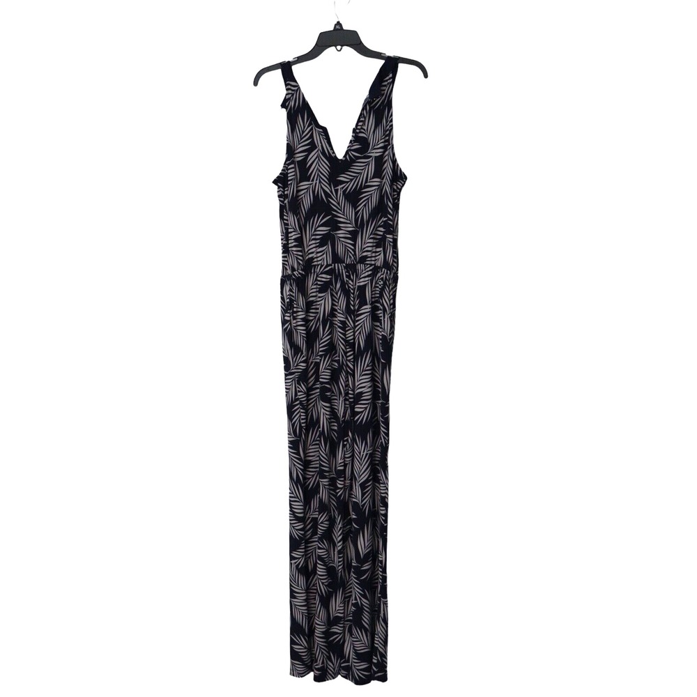 MAGNOLIA GRACE Maxi Leaf Plant Print Boutique Sleeveless Embroidered Overall‎ M
